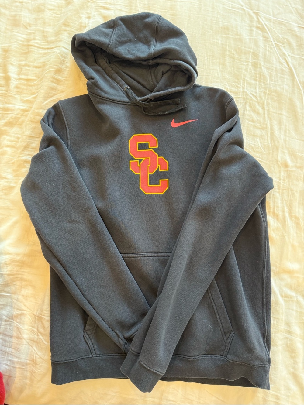 Nike Black Hoodie with Red and Gold Accents